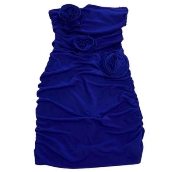 Zara Strapless Purple/Blue Dress(Size Large) - Picture 9 of 9